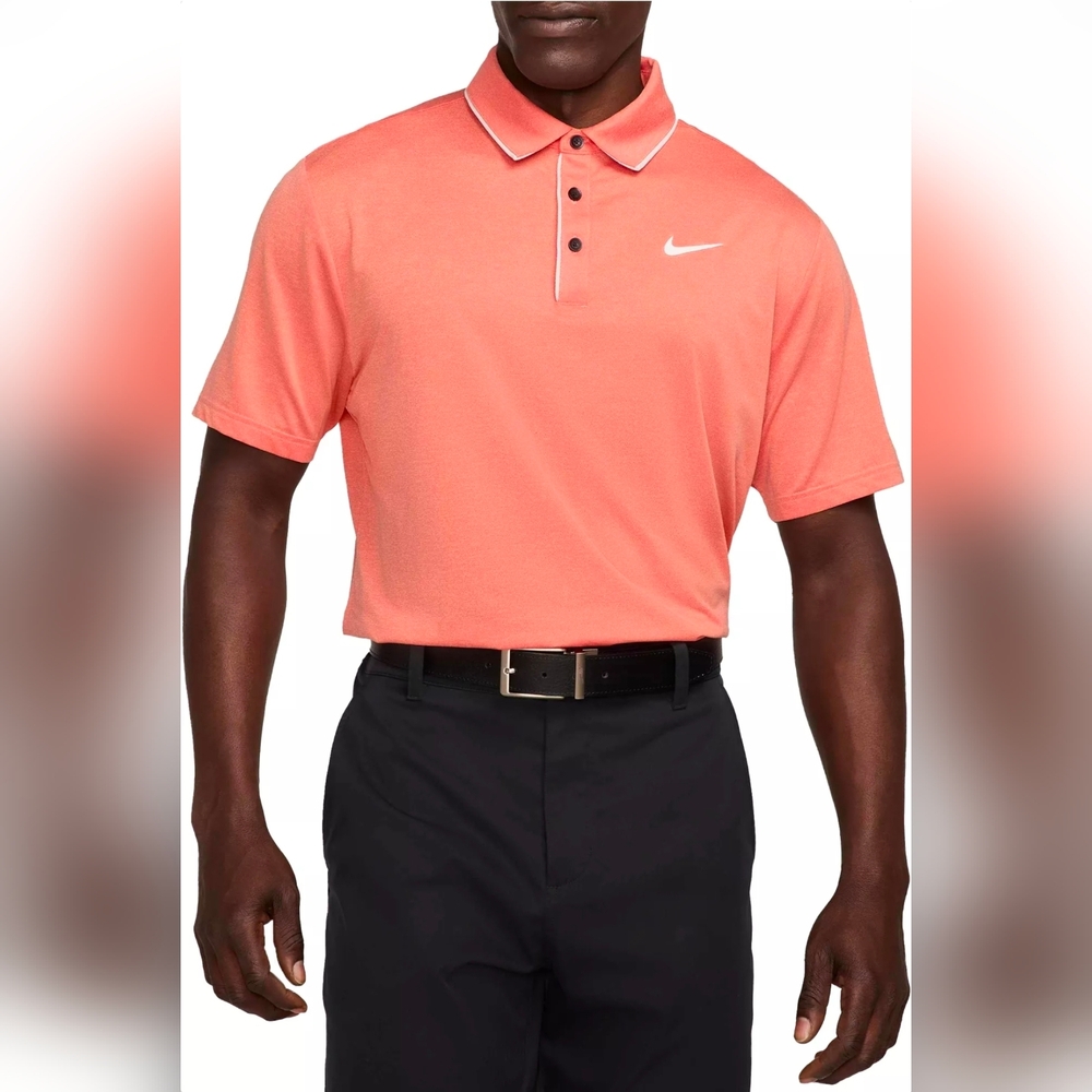 Nike Dri-FIT Tour Piping Golf Polo Shirt - Apricot Agate (Coral) - NWT